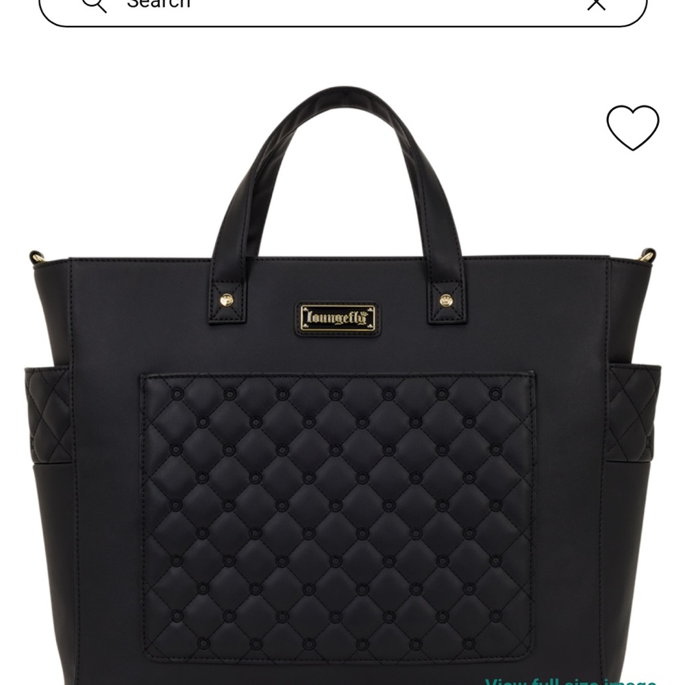 Loungefly Black Quilted Tote